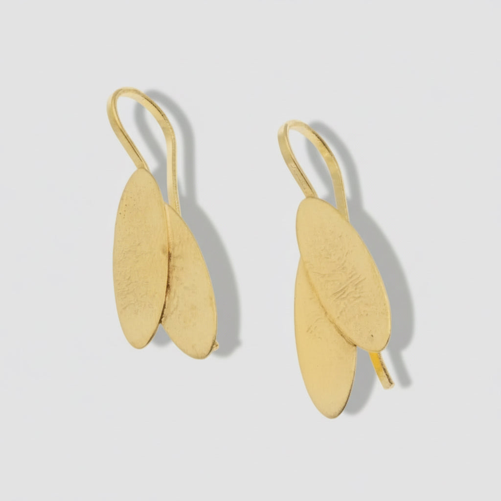 Textured Baguettes Drop Earrings