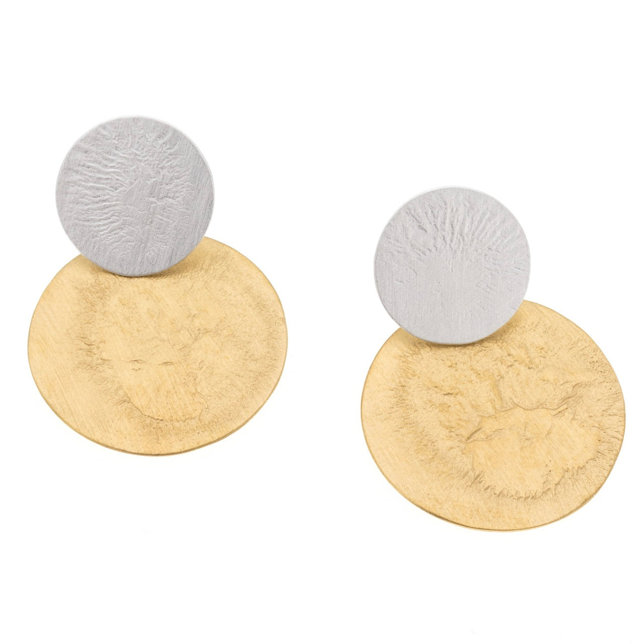 Gold Vermeil and Silver Moon Hanging Drops