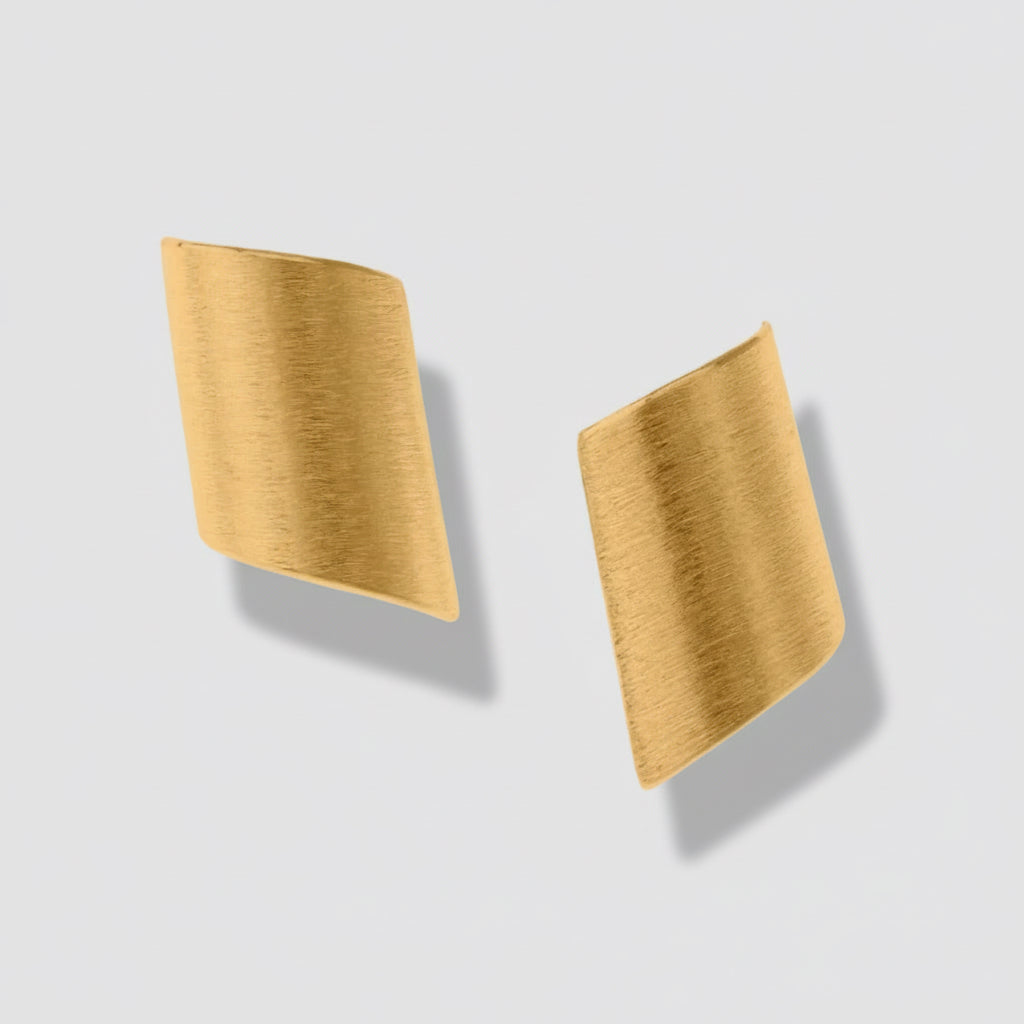 Gold Cannoli Medium Studs