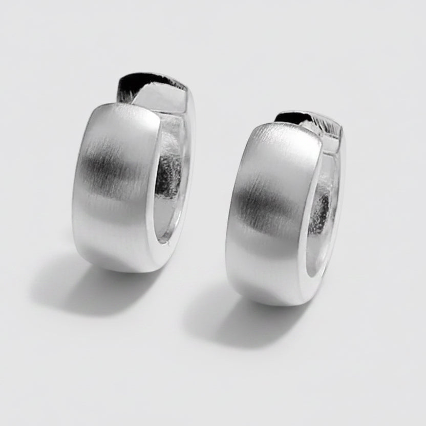 16mm Small Huggie Hoops Sterling Silver