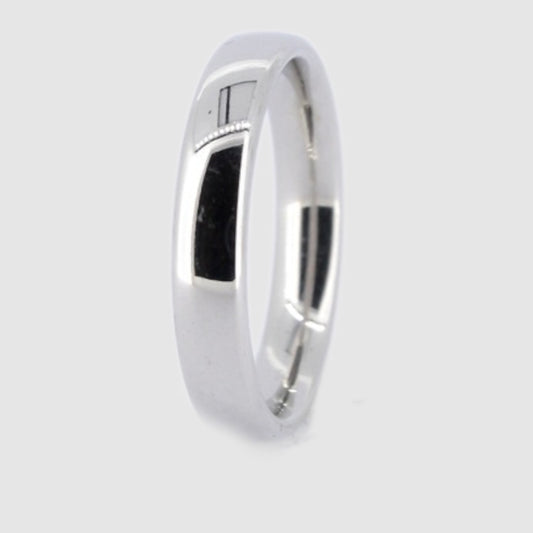 Plain 18ct White Gold Band 4mm