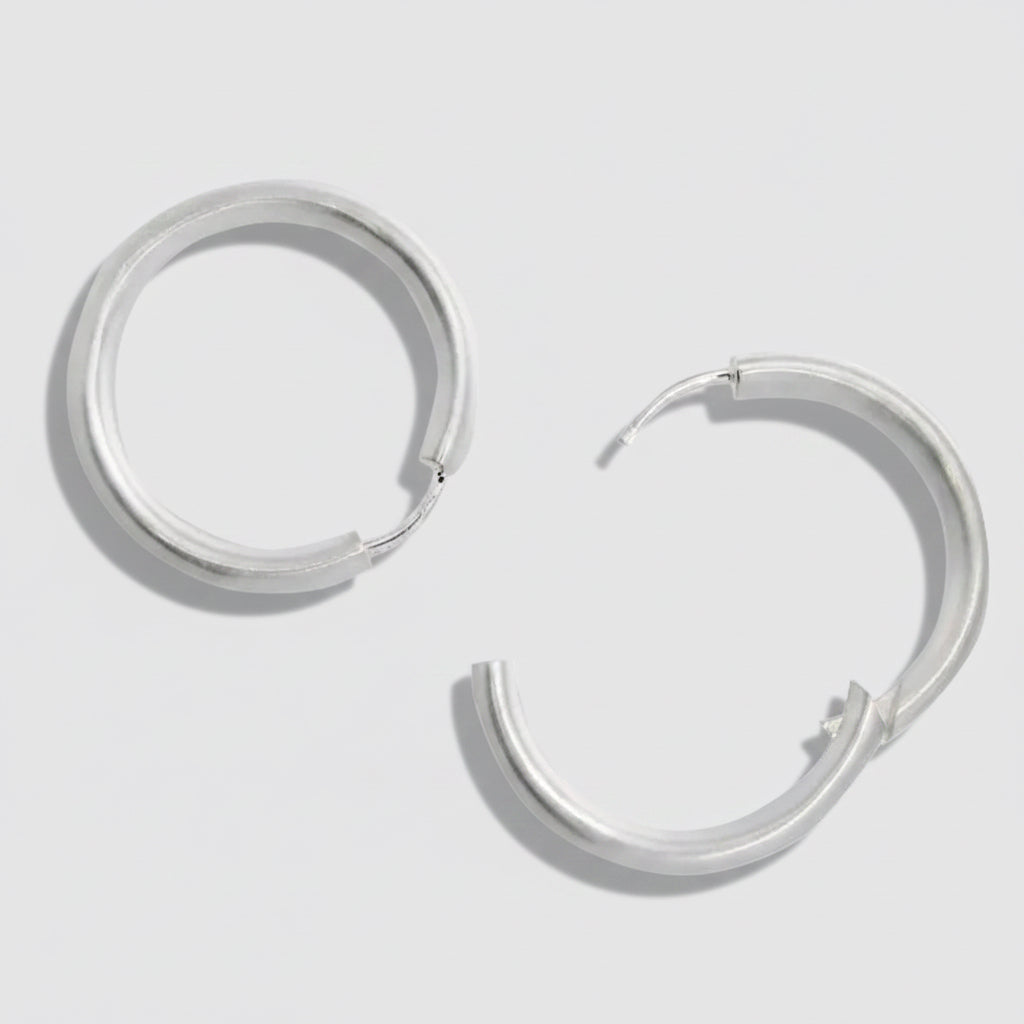 25mm Sterling Silver Creole Hoop Earrings