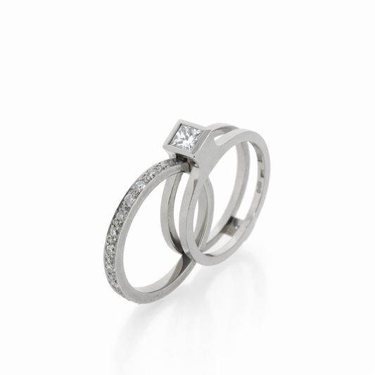 Unity Diamond Engagement and Wedding Rings
