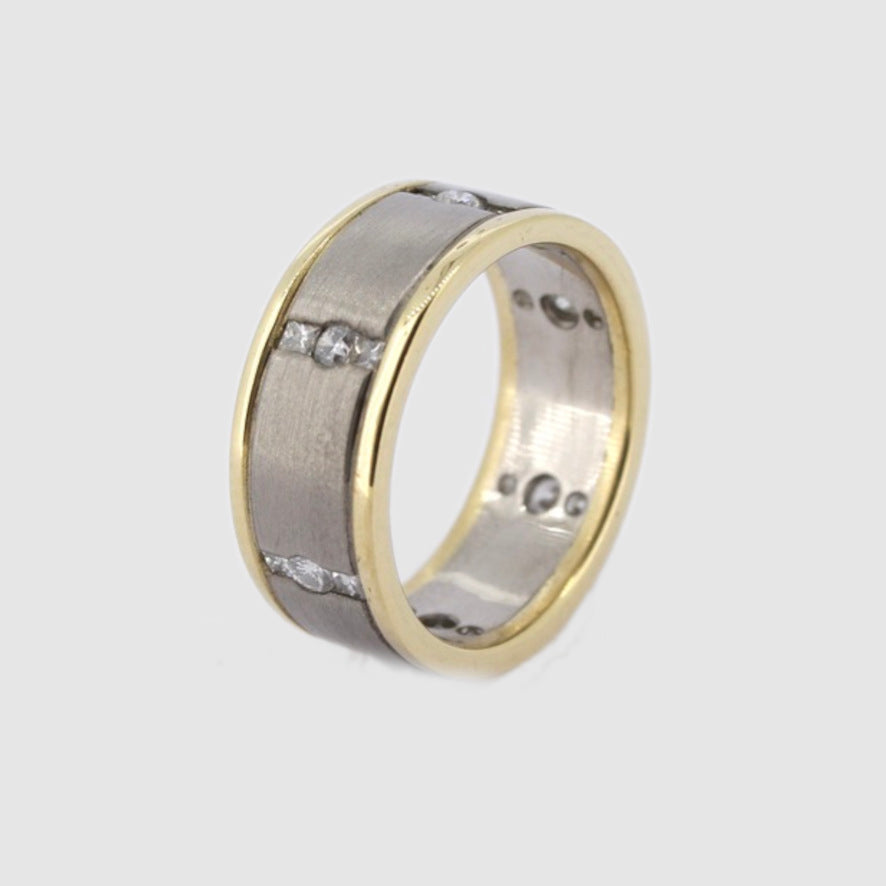 Yellow and White Gold Eternity Band
