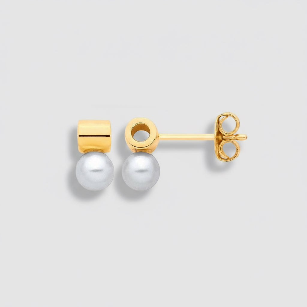 Gold Pearl Studs