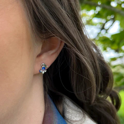 Bluebell Small Stud Enamel Earrings