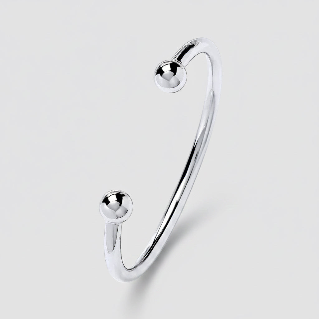 Heavy Silver Torque Bangle