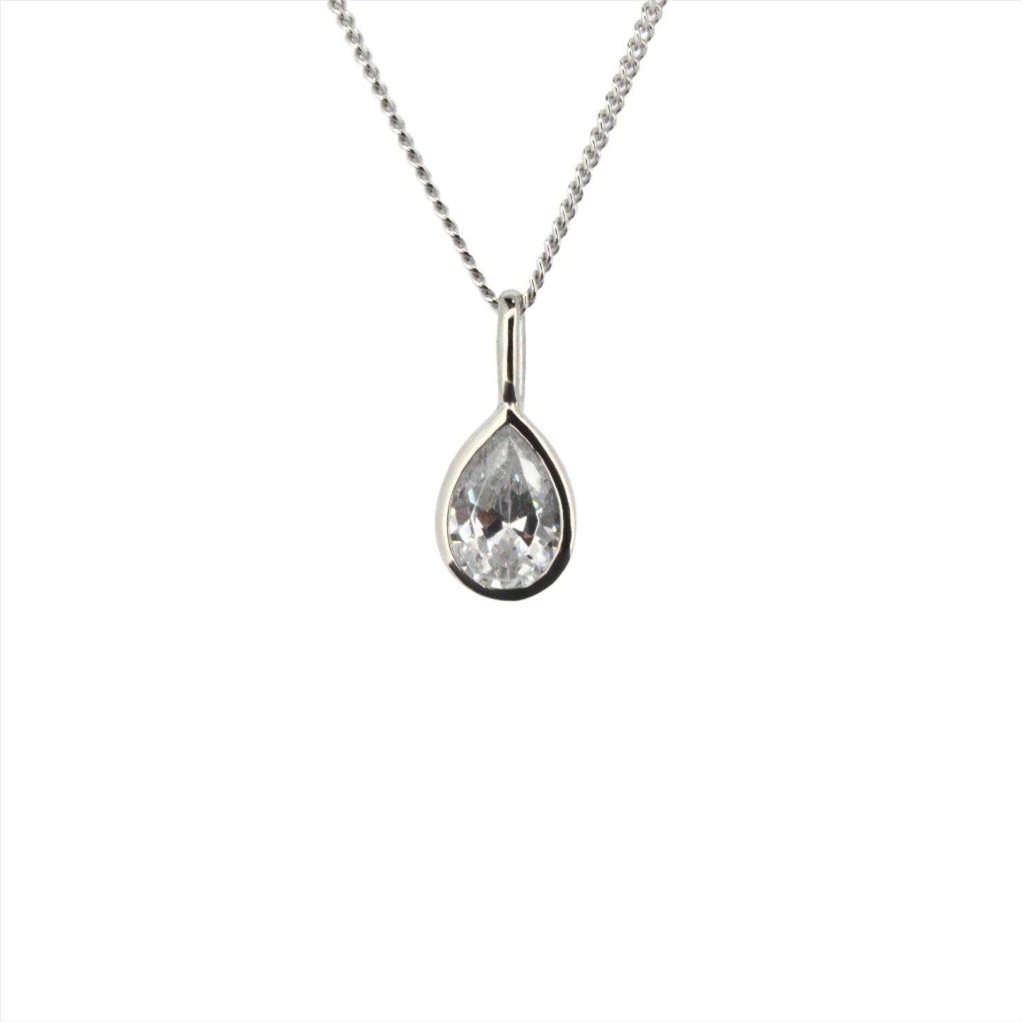 CZ Teardrop Pendant