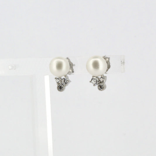 Pearl and CZ Studs