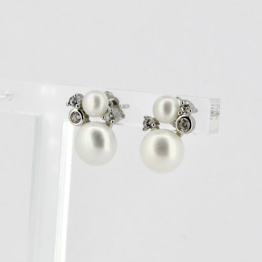 Pearl and CZ Studs