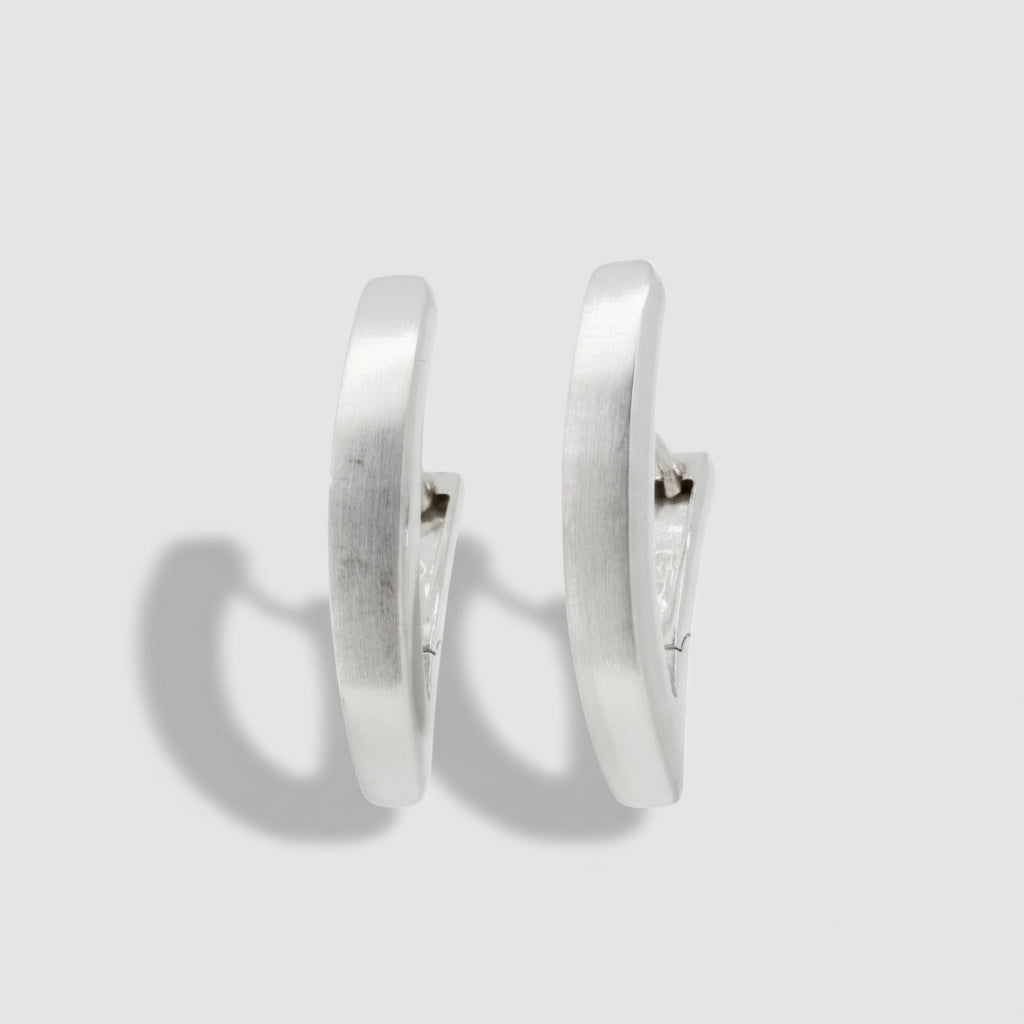 Brushed Hinged Creole Earrings