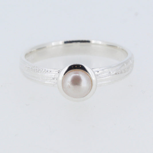 Textured Pearl Ring