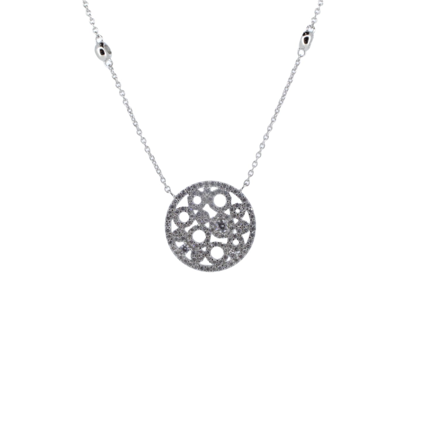 Silver CZ Fancy Pendant