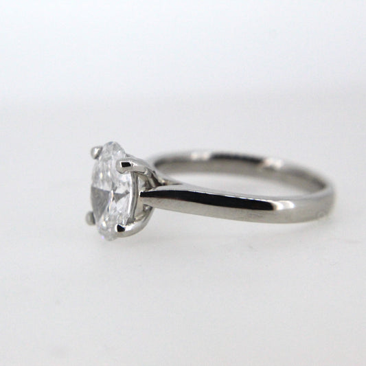 Platinum Oval Solitaire