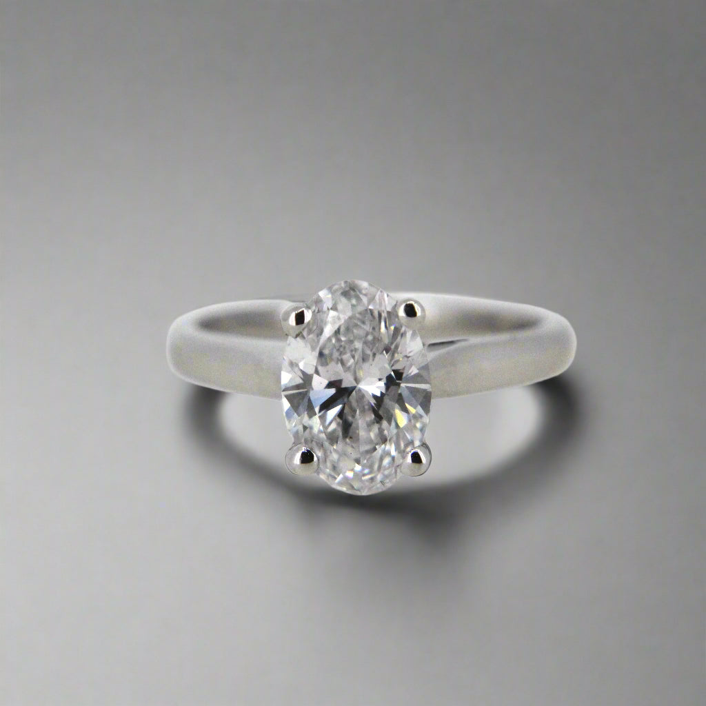 Platinum Oval Solitaire
