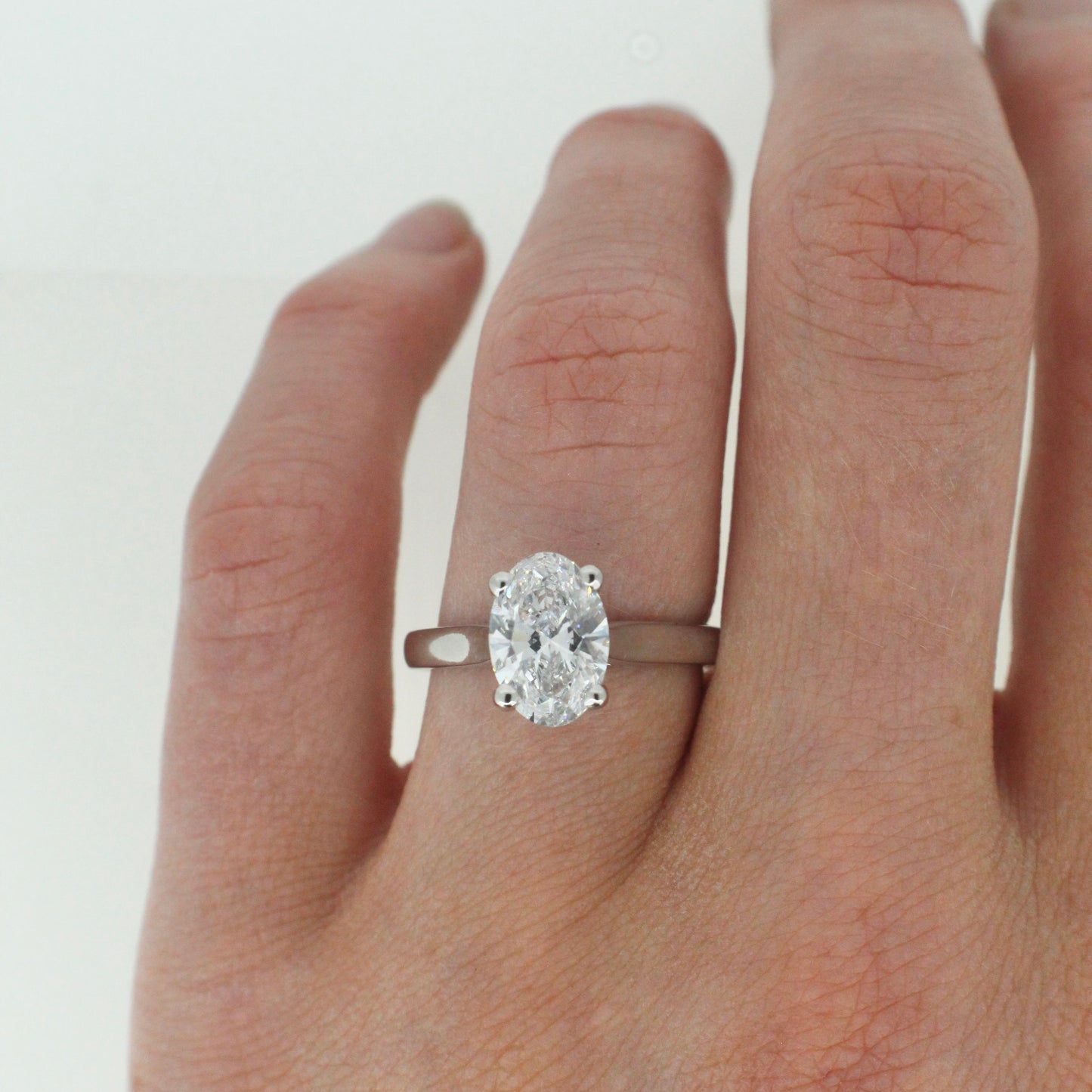 Platinum Oval Solitaire