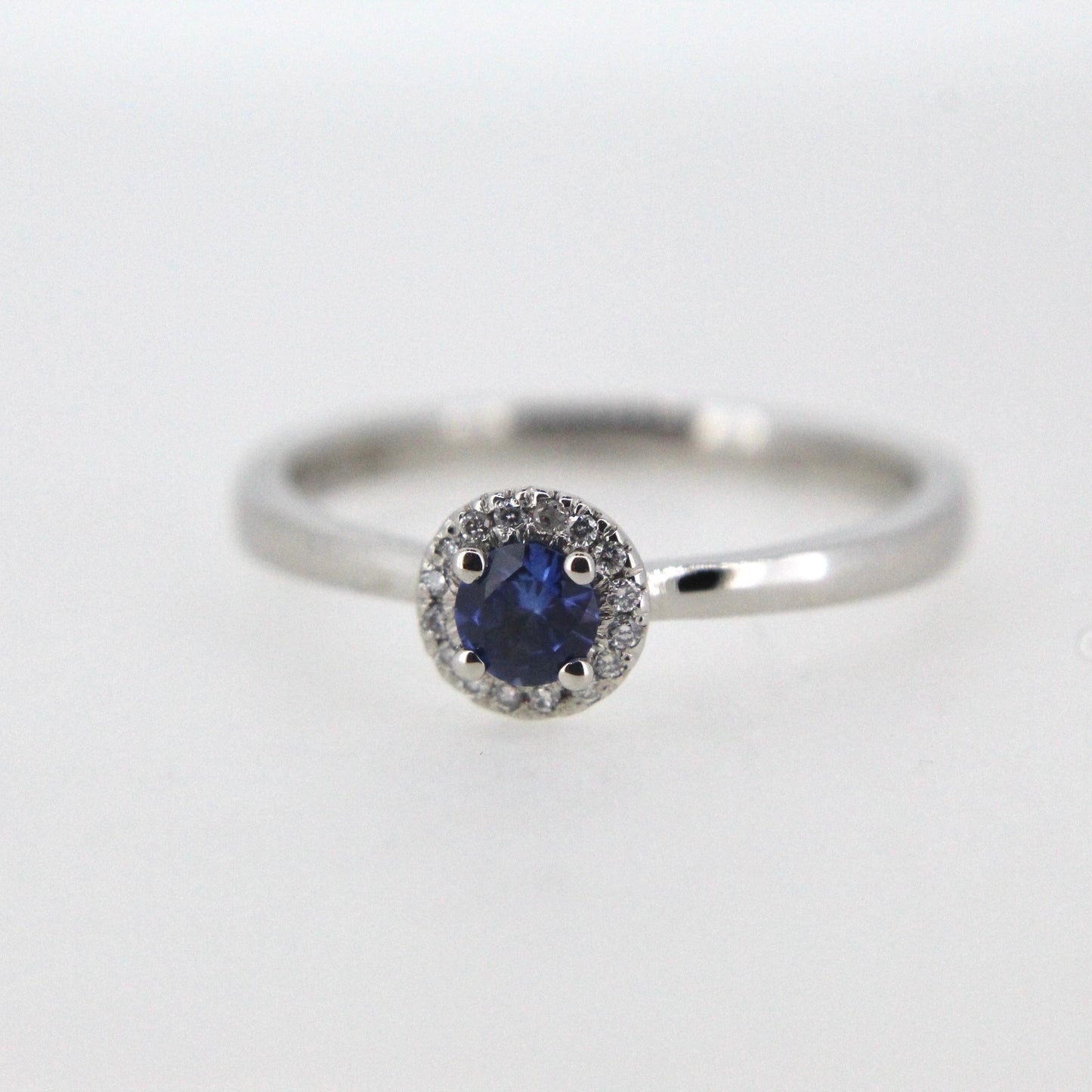Platinum Sapphire Halo