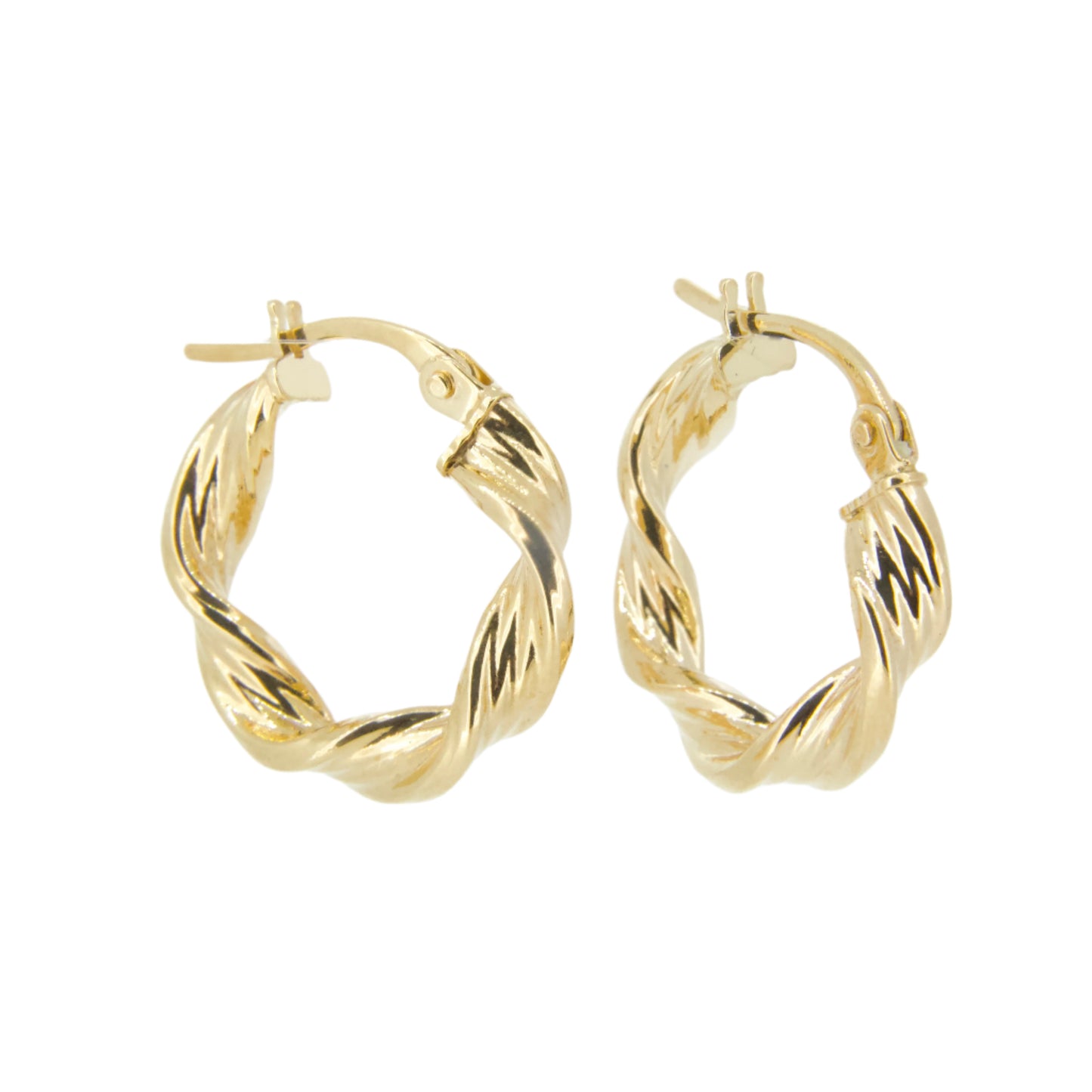 9ct Twisted Hoop Earrings