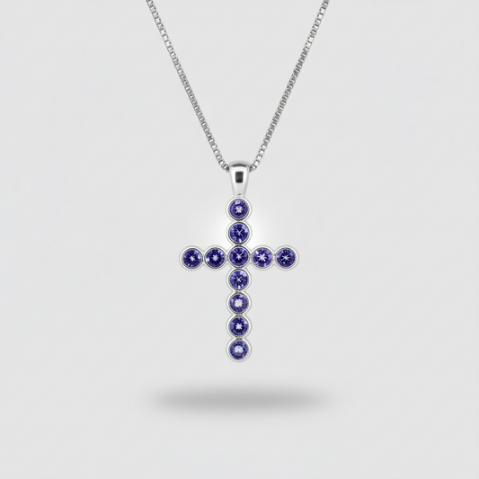 Gemstone Cross Pendant