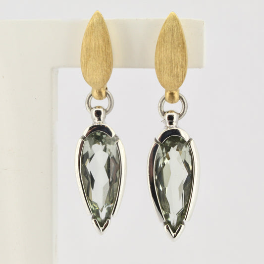 Green Amethyst Drop Earrings