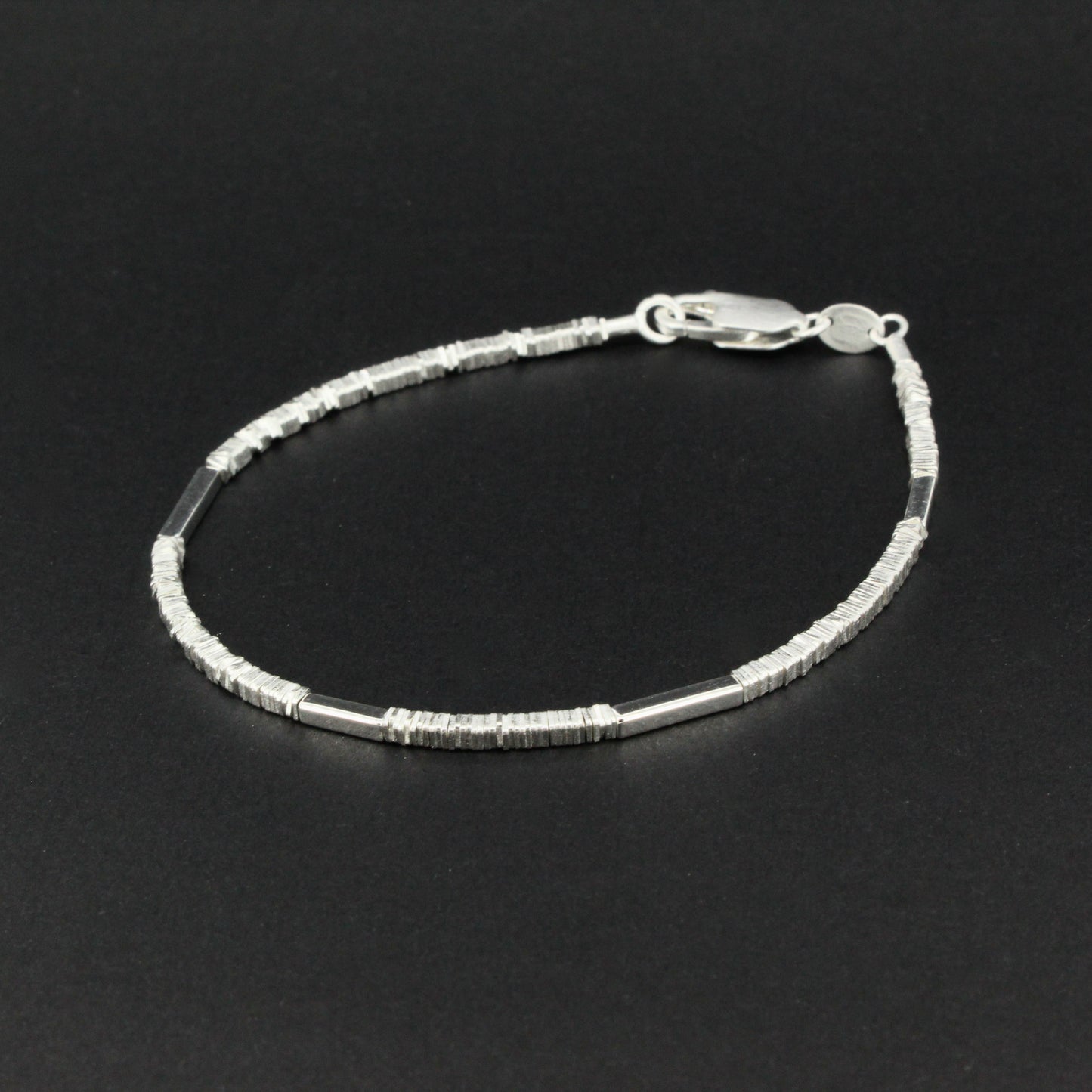 Silver Stacked Square Bracelet