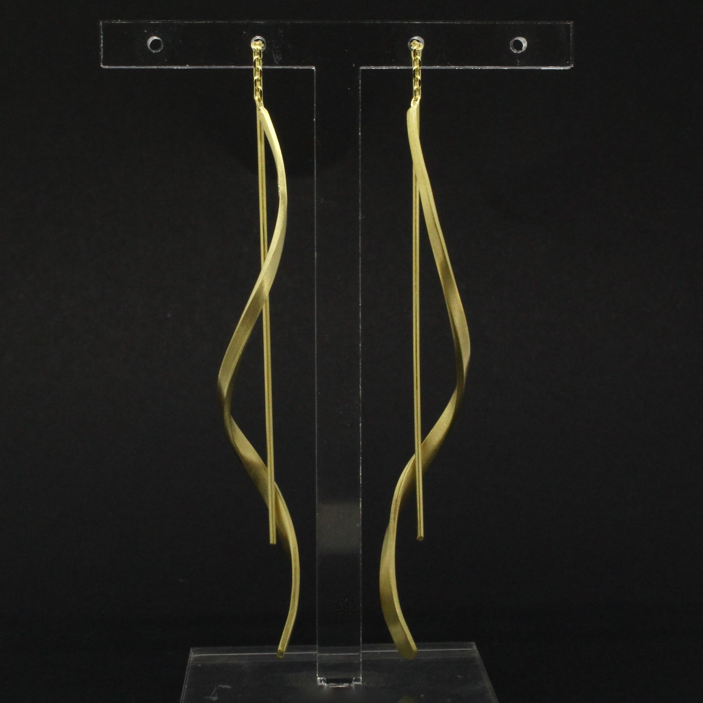 Gold Vermeil Spiral Long Drops