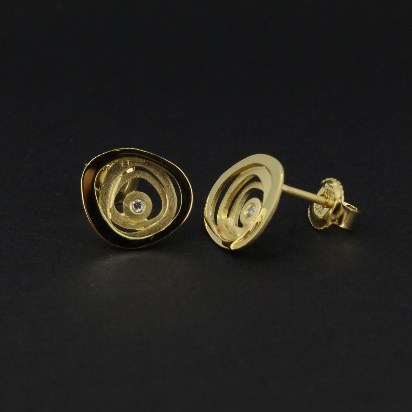 Gold Diamond Earrings