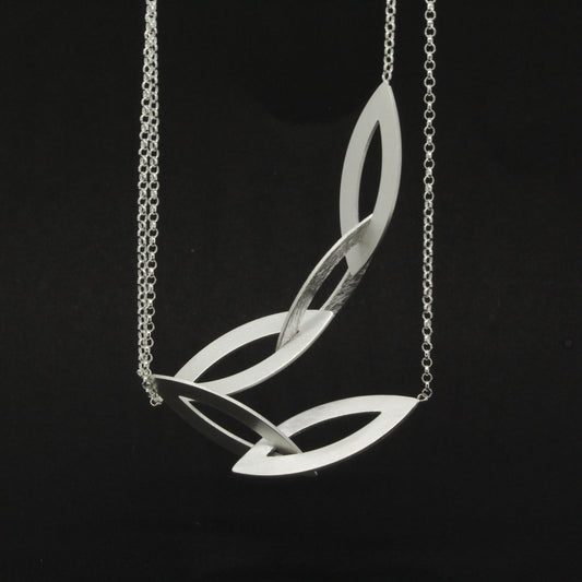 Silver Leaf Chain Necklace