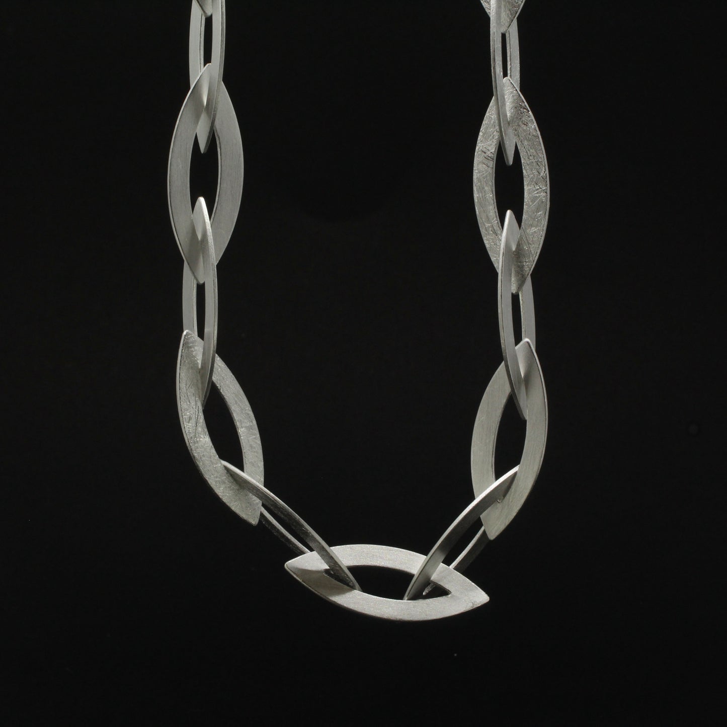 Silver Leaf Link Necklace