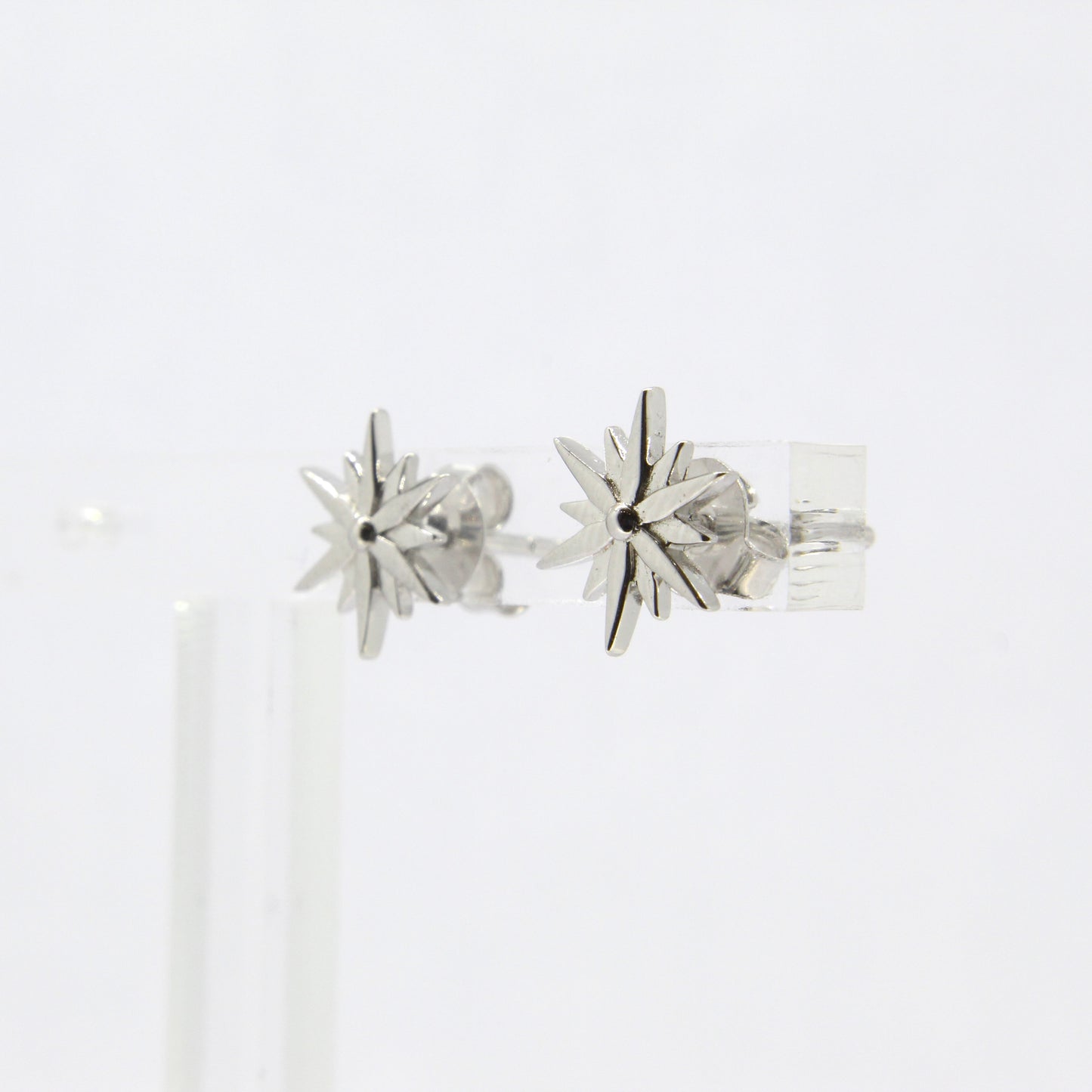 Silver Flower Stud Earrings
