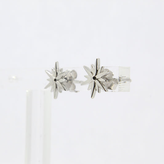Silver Flower Stud Earrings