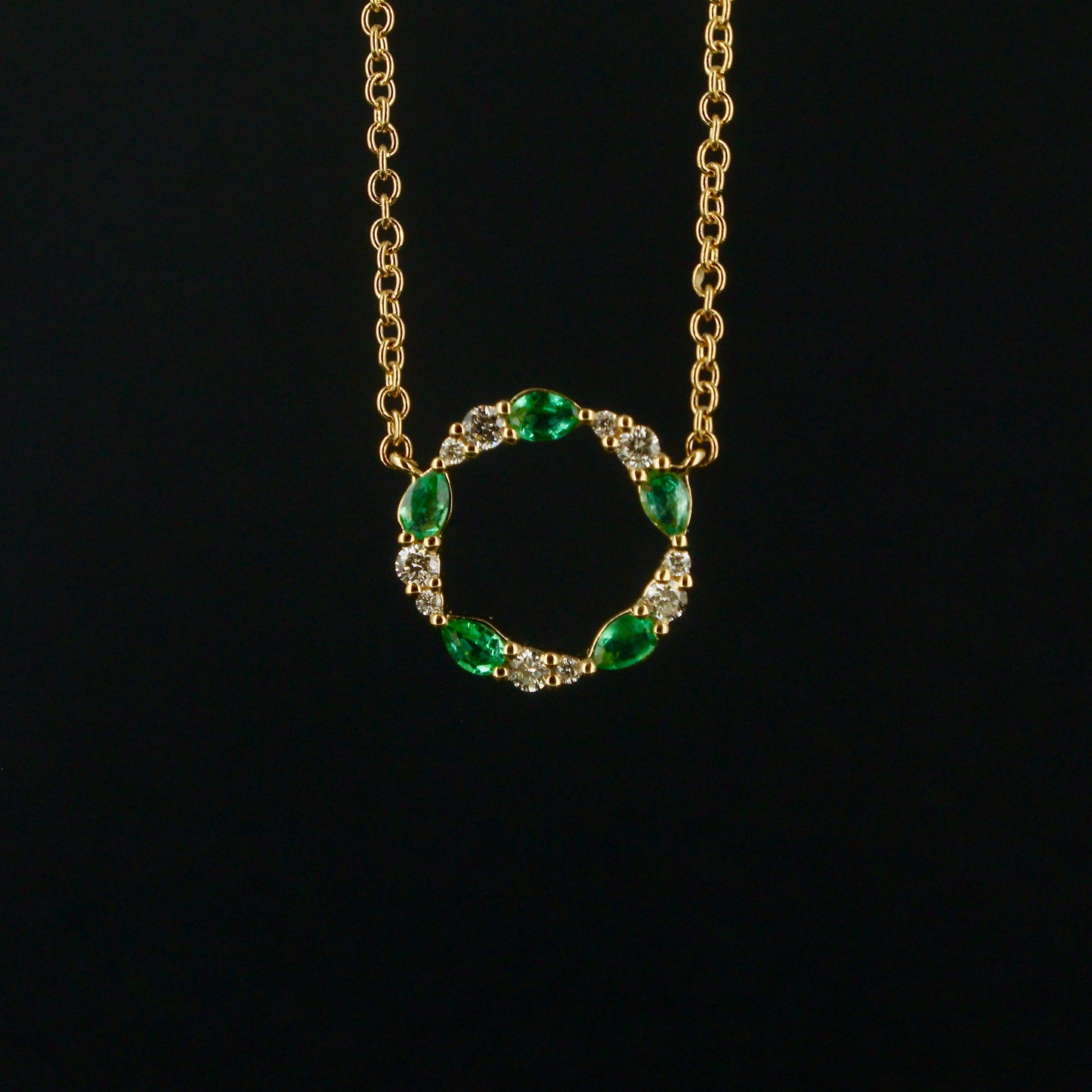 Emerald and Diamond Pendant