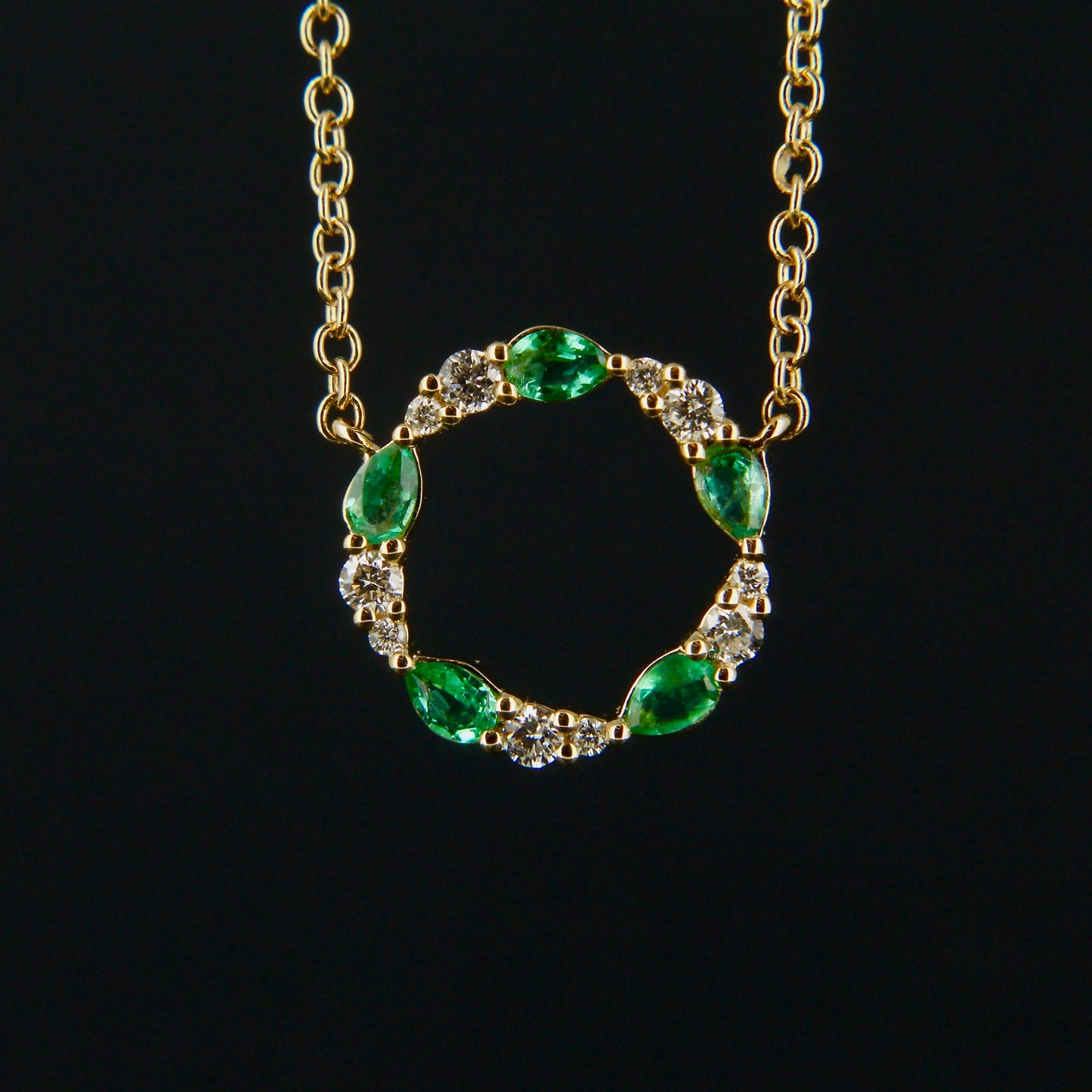 Emerald and Diamond Pendant