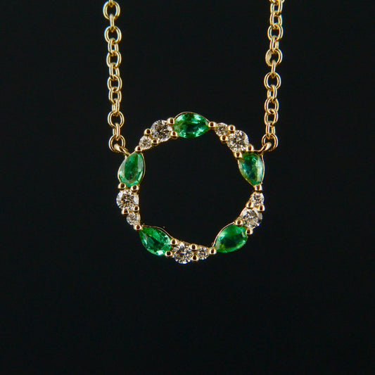 Emerald and Diamond Pendant