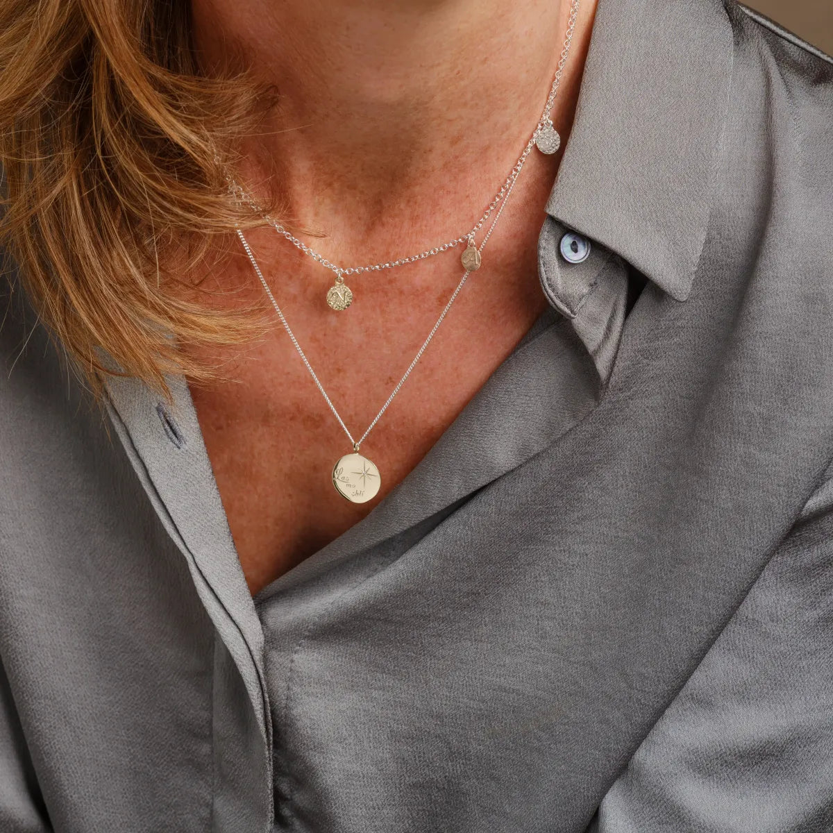 Las Mo Shlí Diamond Pendant - Silver