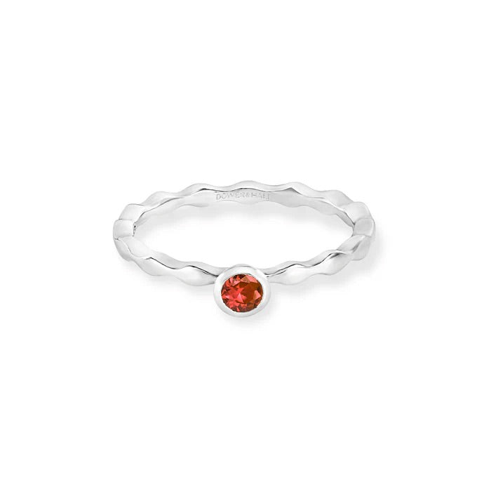 3mm Garnet Wave Twinkle Ring
