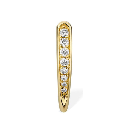 18ct Yellow Gold Diamond Boho Hoop (Single)