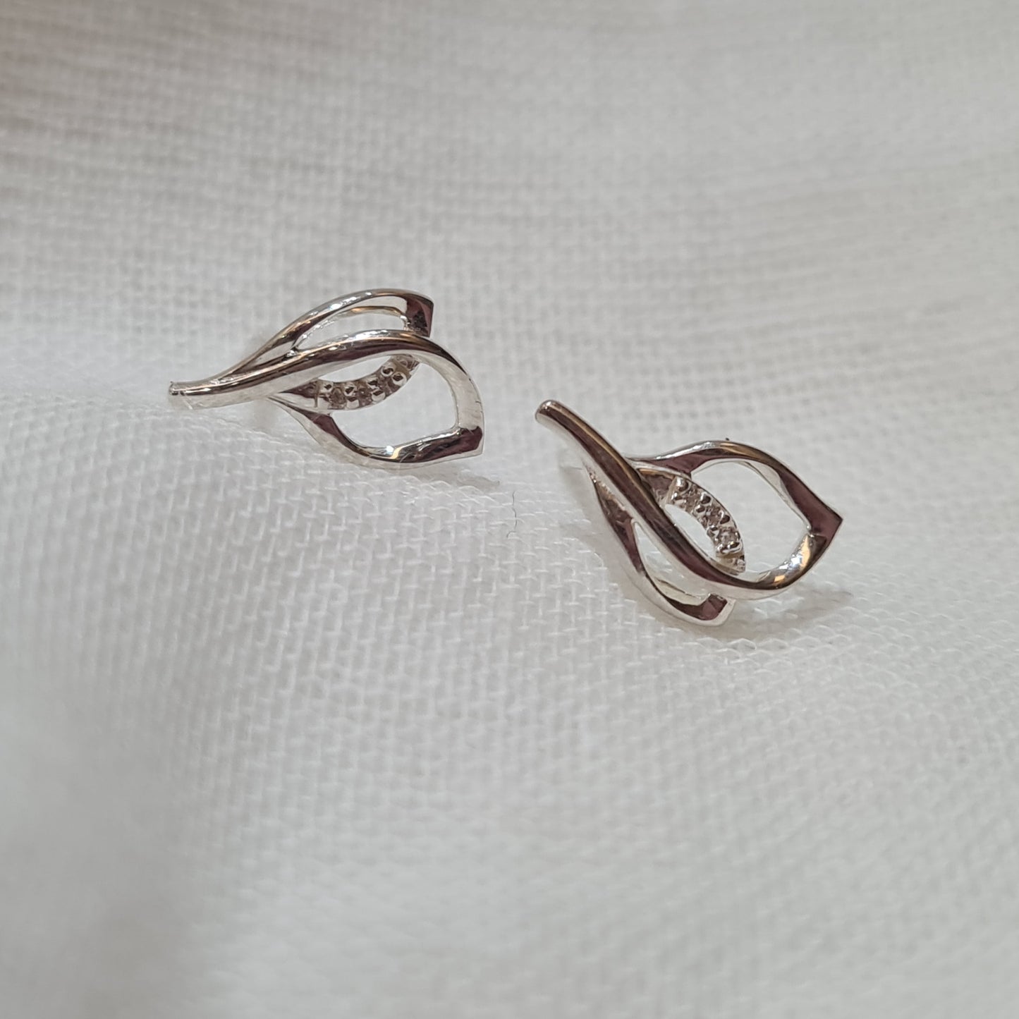 Double Leaf Stud Earrings