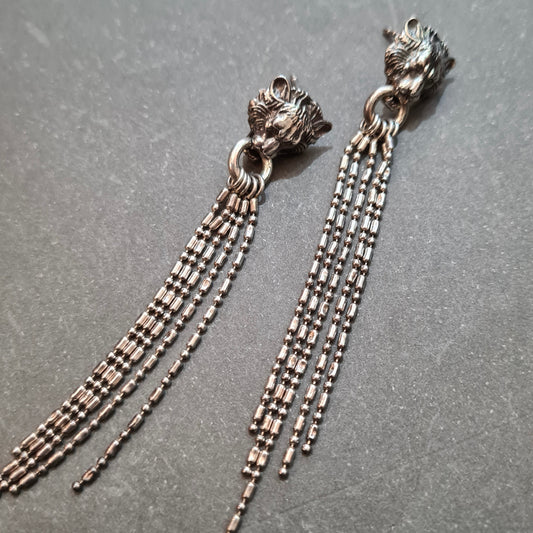 Lion Head Earrings