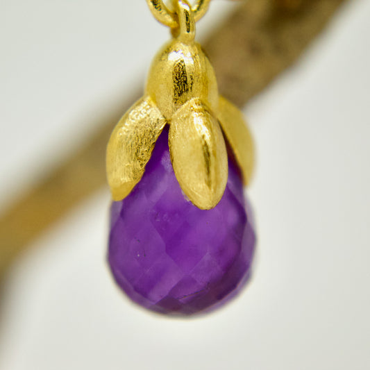 Amethyst Berry Drop Earrings