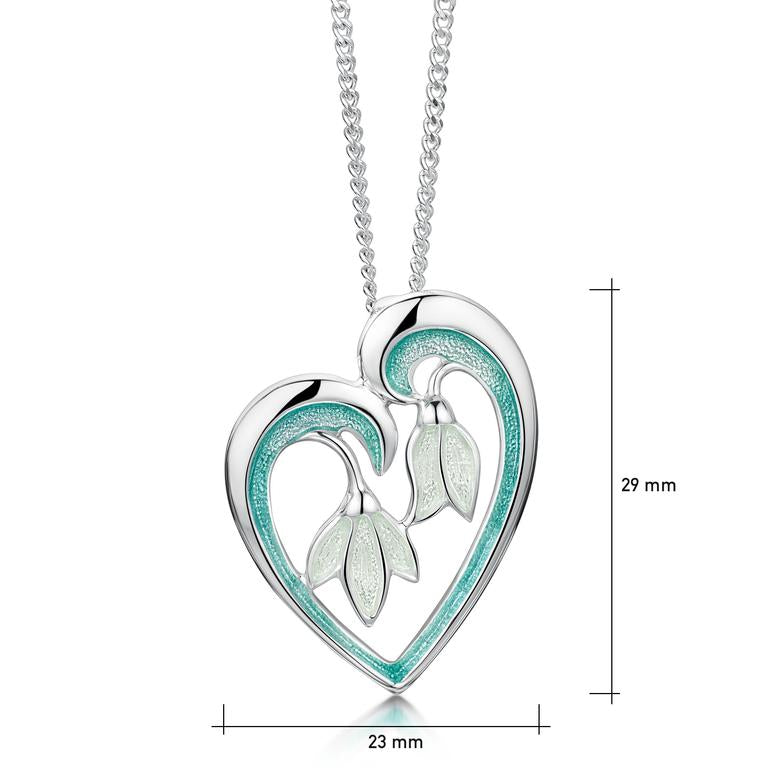 Heart Snowdrop Pendant