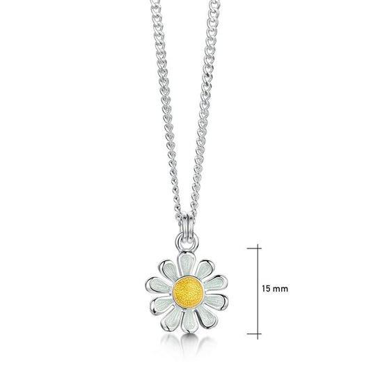 Daisies at Dawn Petite Enamel Pendant