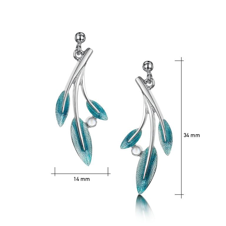 Rowan Three Leaf Drop Earrings