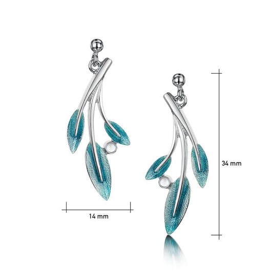 Rowan Three Leaf Drop Earrings