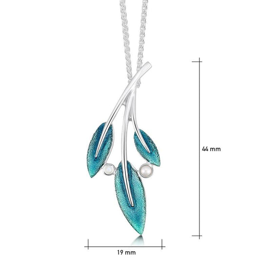 Rowan Three Leaf Pendant Necklace