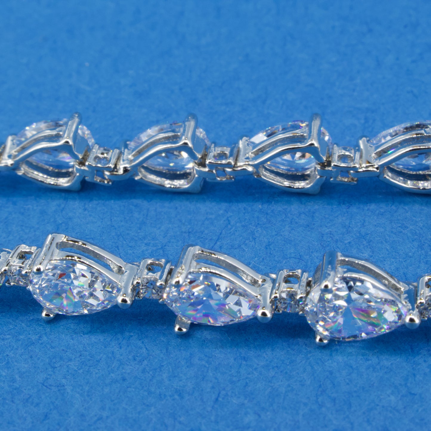 Pear-Cut CZ Tennis Bracelet