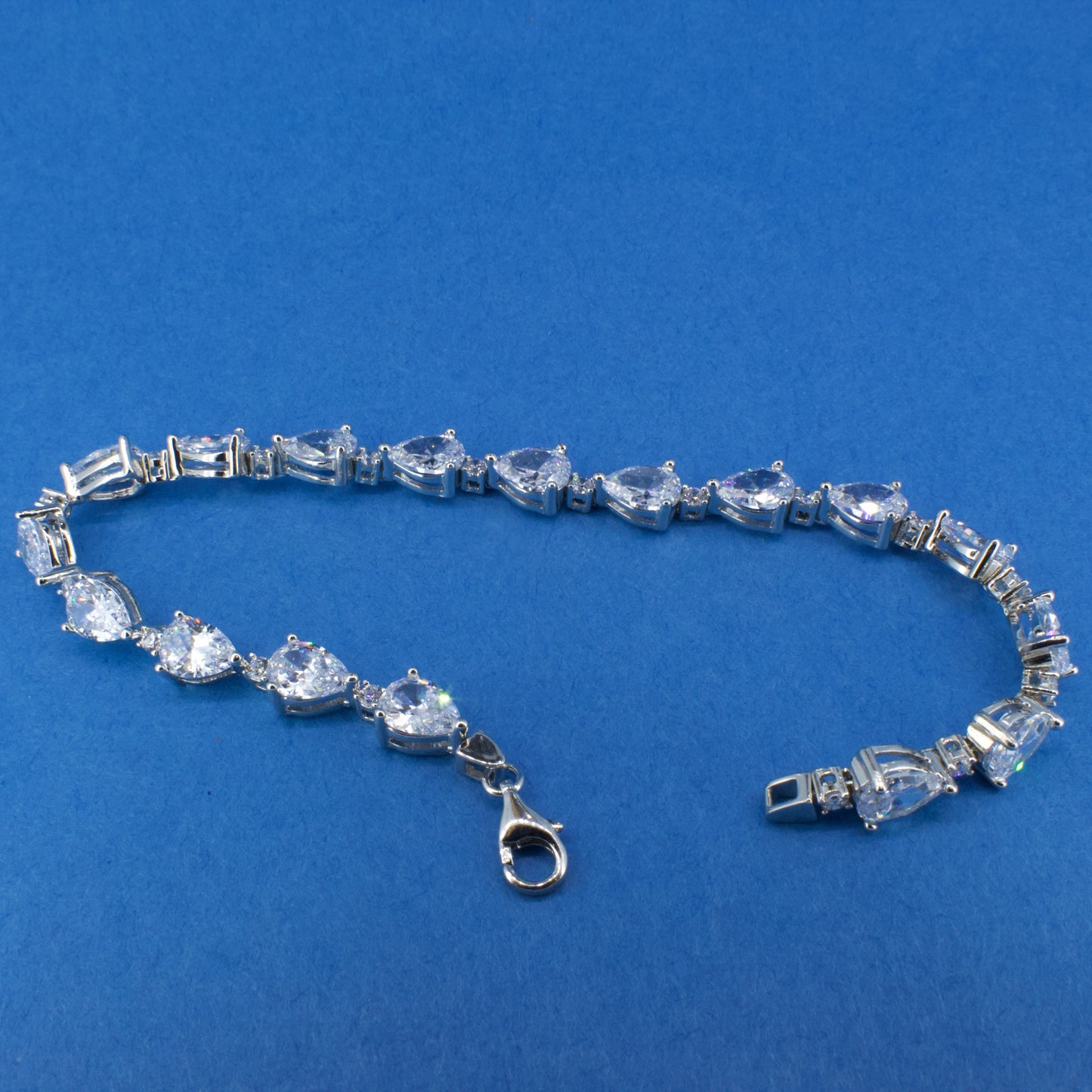 Pear-Cut CZ Tennis Bracelet