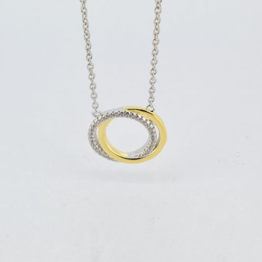 Silver x Gold CZ Pendant