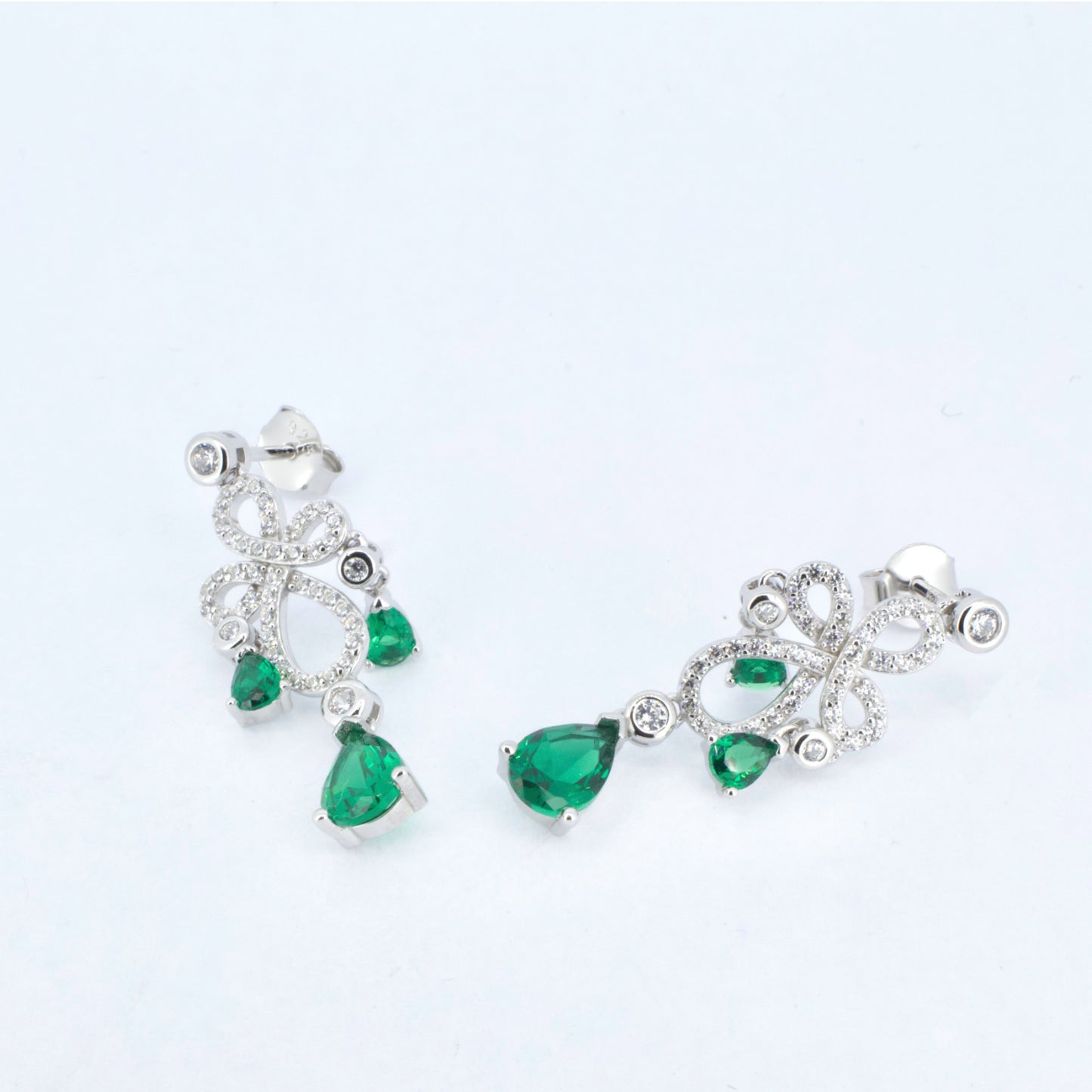 Emerald and CZ Drops