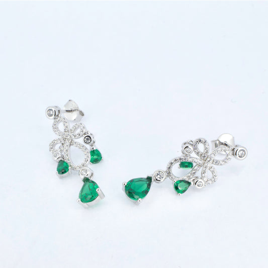 Emerald and CZ Drops